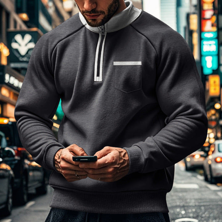 Men's Functional Pullover with Short Zipper Lune London