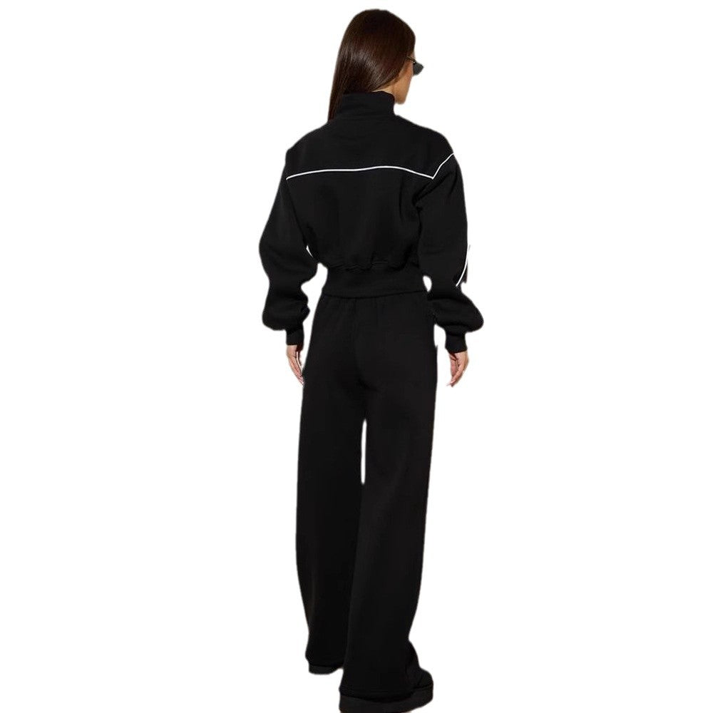 Sport leisure jacket for women with high collar and zipper Lune London