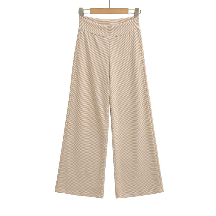 Wide jersey pants for women with high waist Lune London