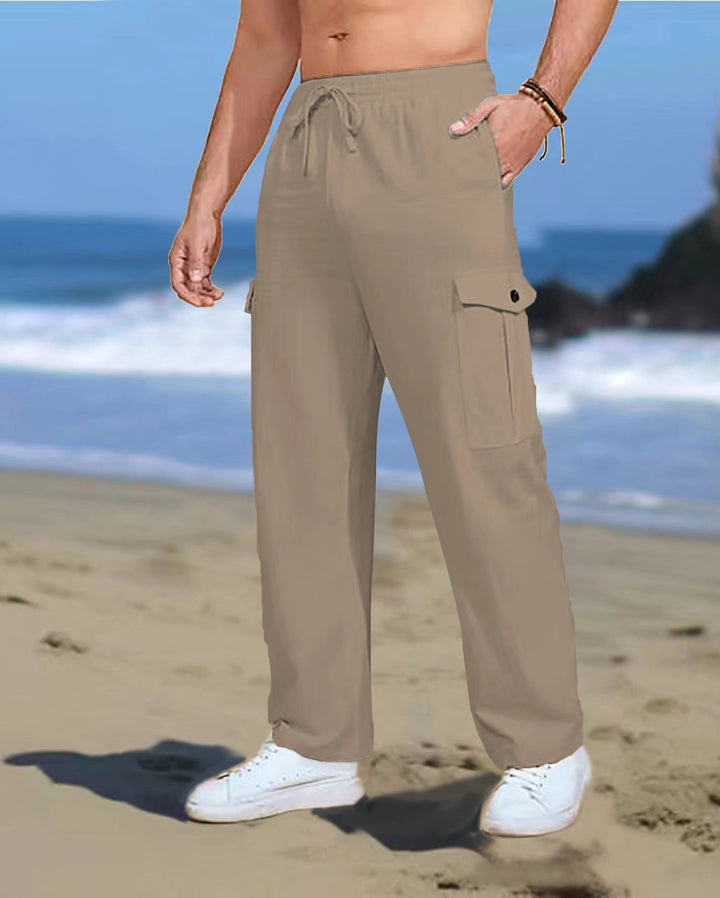 Men's cargo pants with convenient pockets and elastic waistband Lune London