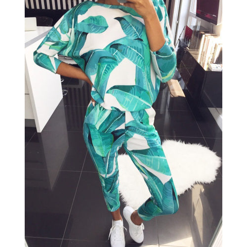 Ladies leisure set with floral pattern Lune London