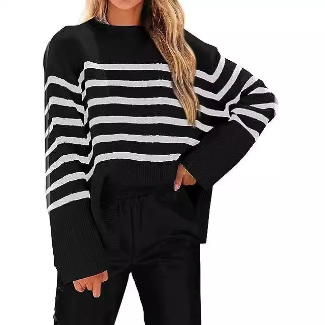 Women Striped Casual Sweater Loose Fit Lune London