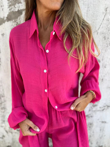 Oversized shirt dress for women with button closure and turtleneck Lune London