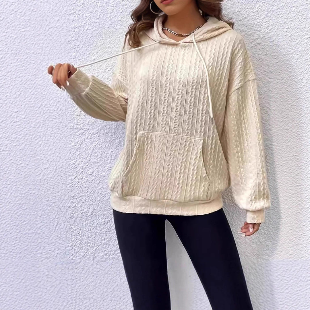 Hoodie pour femmes avec design en tricot texturé et coupe confortable Chic & Stil