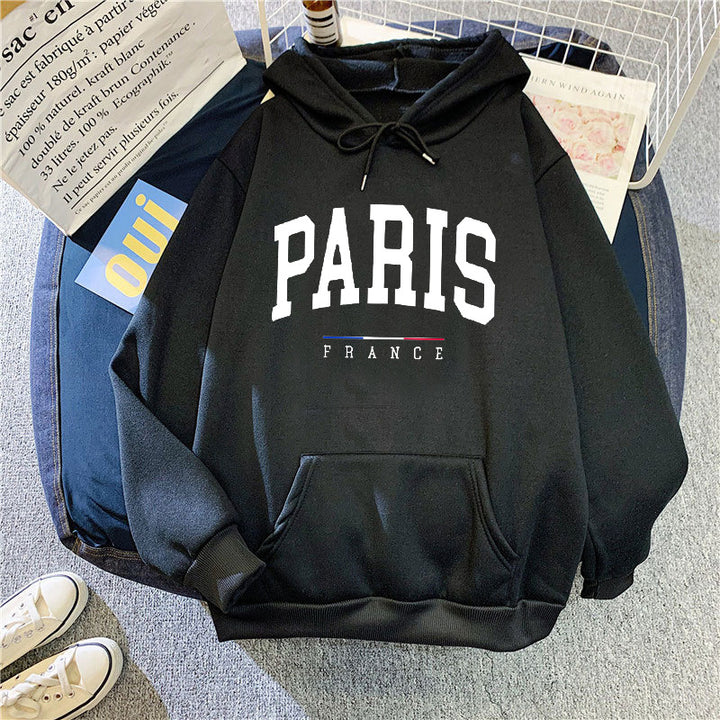 Women's hoodie with large Paris print Chic & Stil