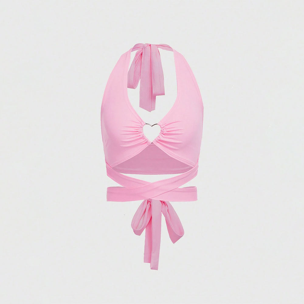 Women's bikini top with heart-shaped neckline and adjustable ties Chic & Stil