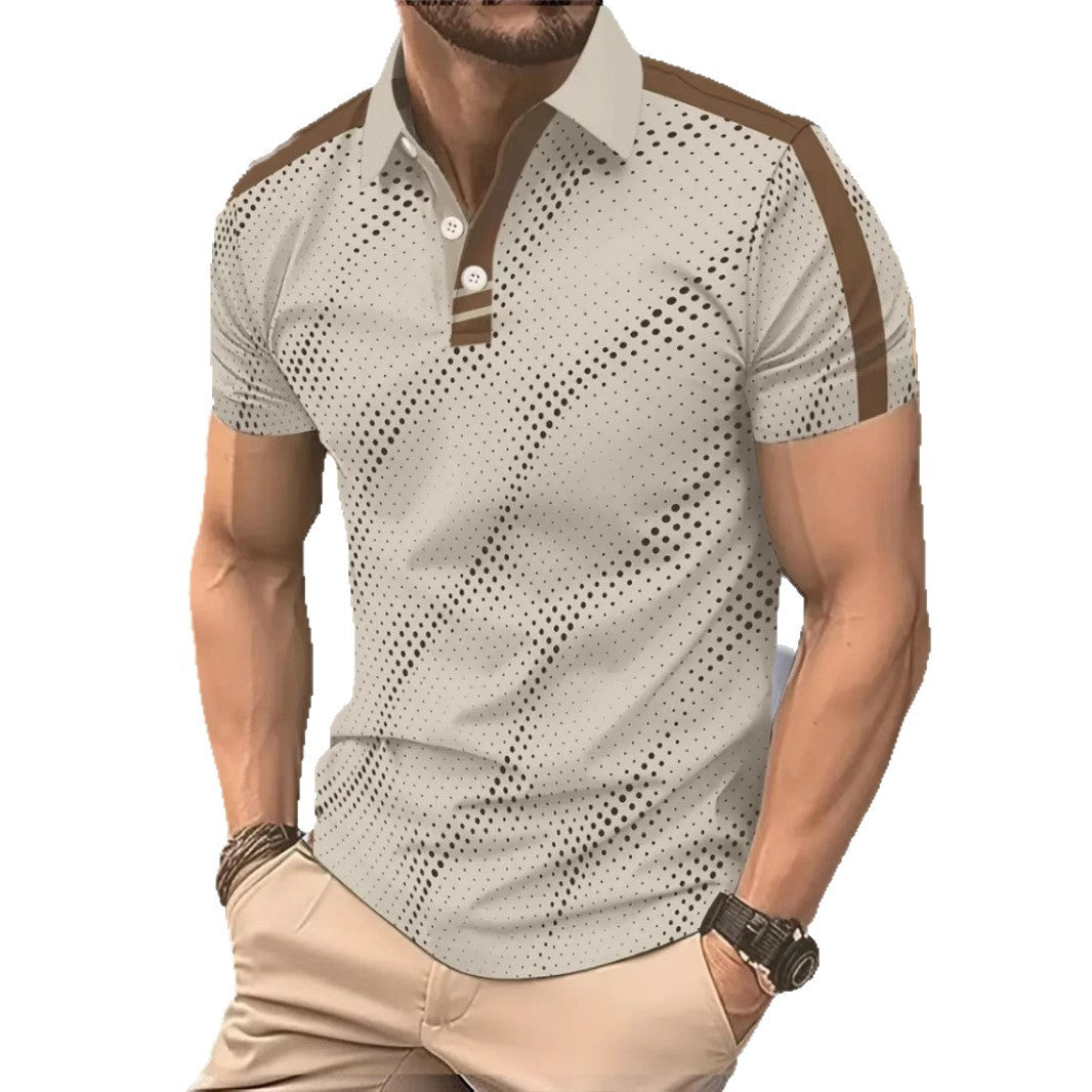 Men's Polo Shirt Performance Graphic Modern Lune London