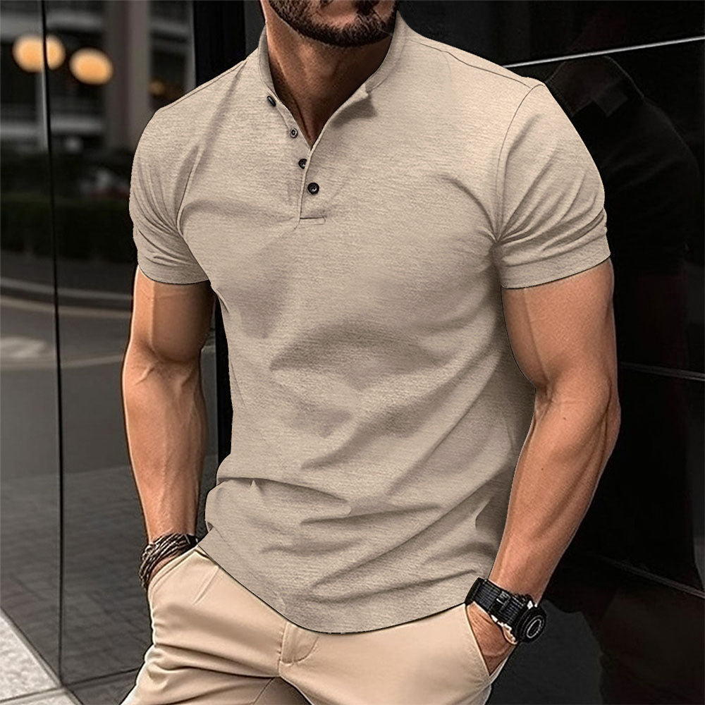 Men's Leisure Short Sleeve Henley Polo Lune London