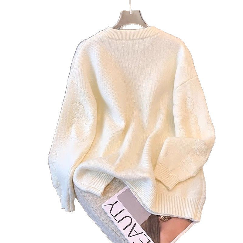 Pull confortable pour femmes avec des appliqués animaux ludiques Chic & Stil