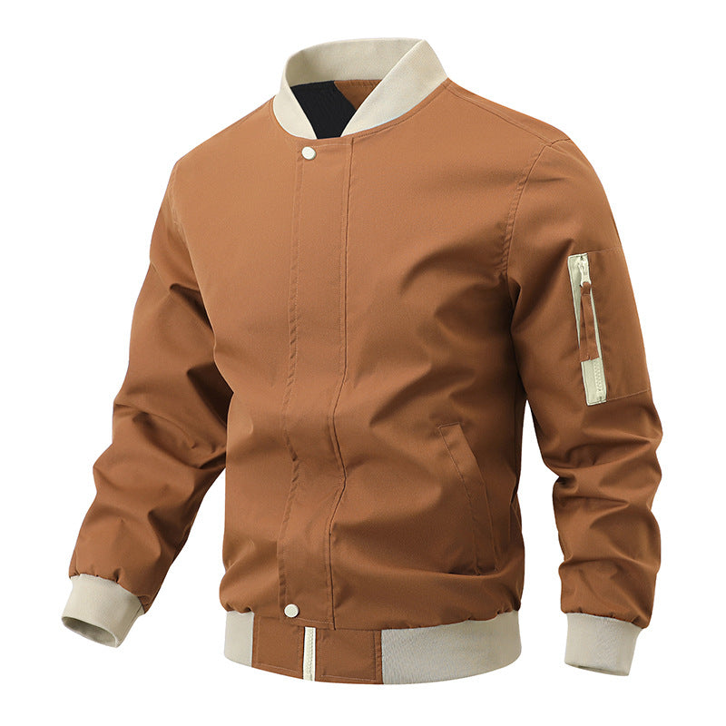 Men's sports bomber jacket with elastic cuffs and practical zip pockets Lune London