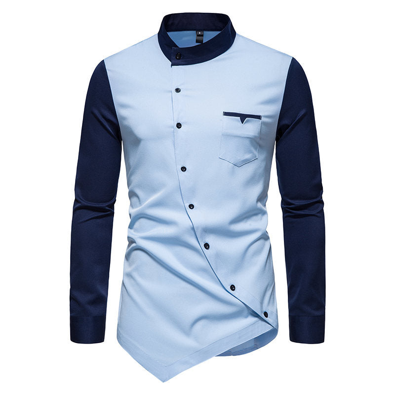 Men's long sleeve shirt with modern fit and contrasting accents Lune London