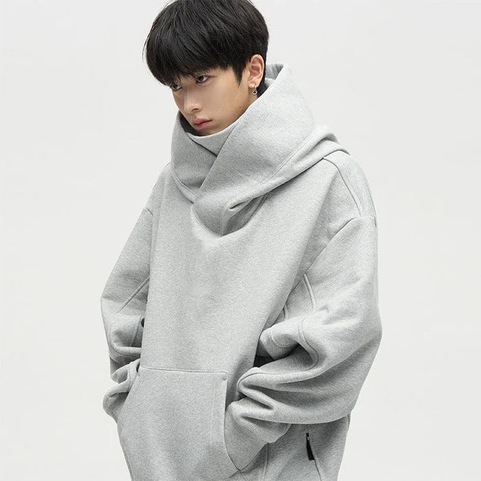 Women Oversized Casual Hoodie with High Collar Lune London