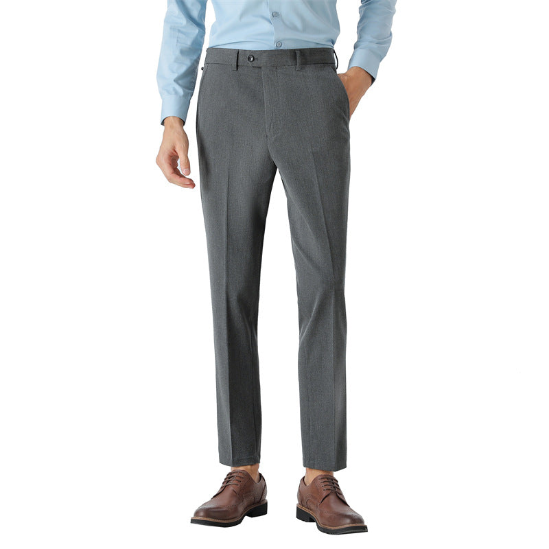 Elegant suit trousers for men with a slim fit and fine pattern Lune London