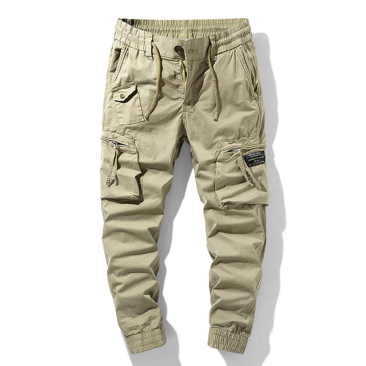 Men's cargo pants with practical side pockets and elastic waistband Lune London