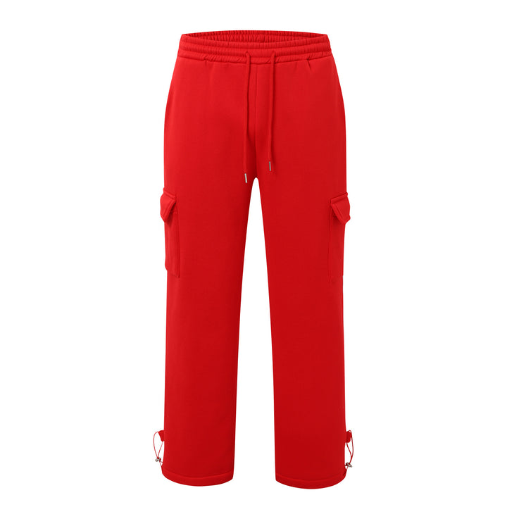Lune London Men's Cargo Training Pants with Elastic Waistband and Side Pockets