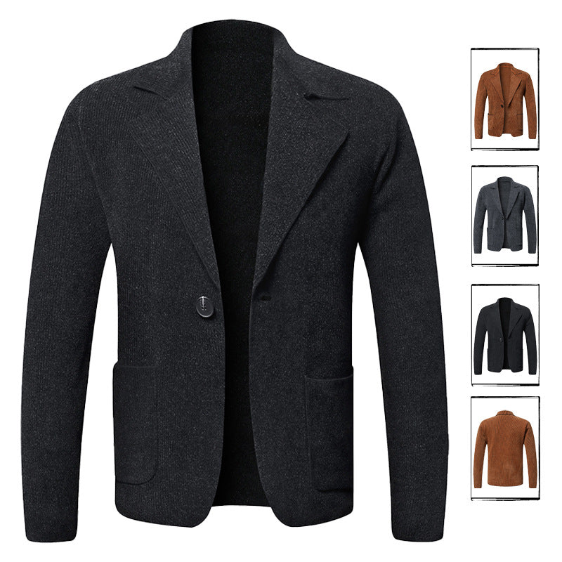 Elegant knit jacket for men with practical pockets Lune London
