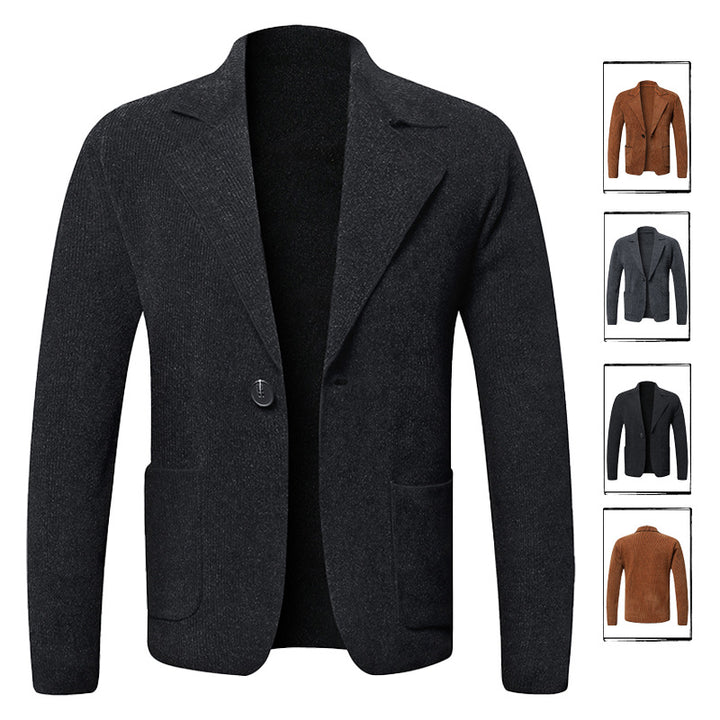 Elegant knit jacket for men with practical pockets Lune London