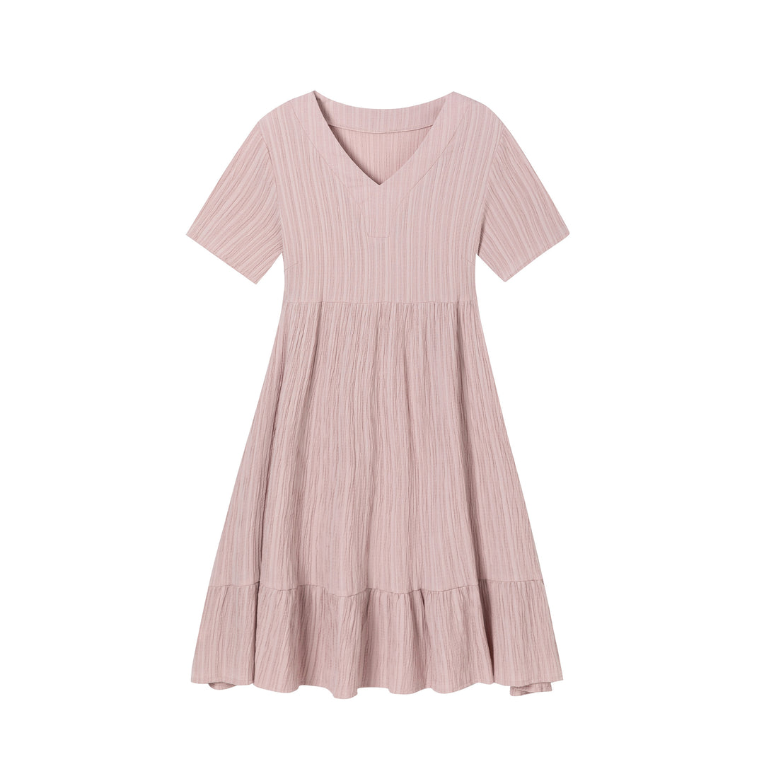 Lune London V neck flared midi dress for ladies