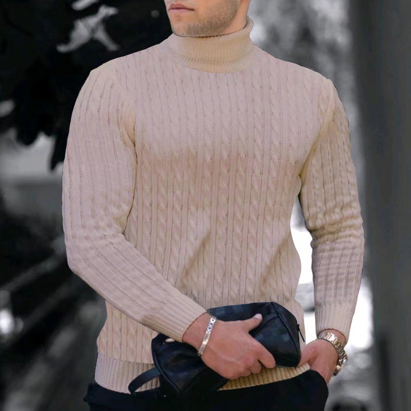 Modern turtleneck sweater for men with textured design Lune London