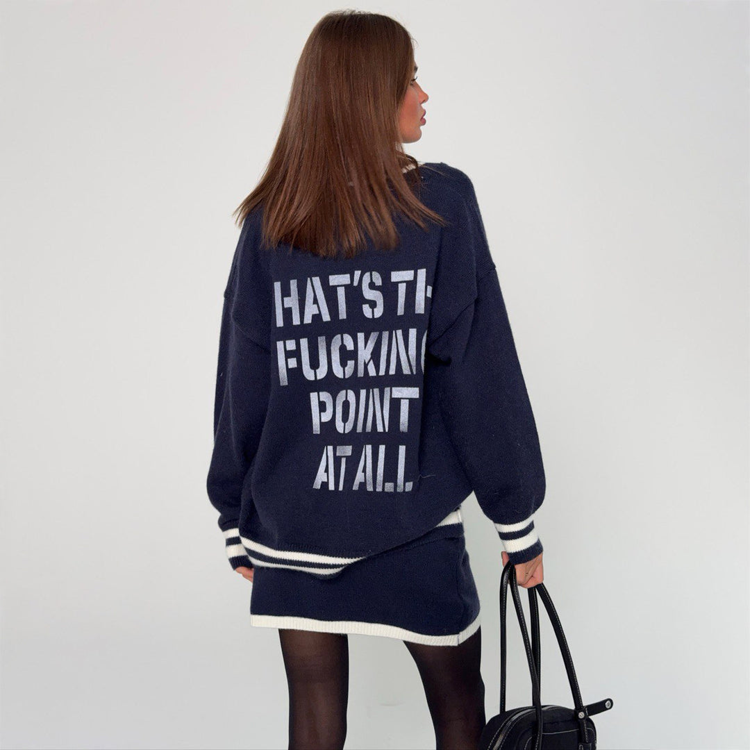 Oversized sweatshirt for women with striking inscription Lune London