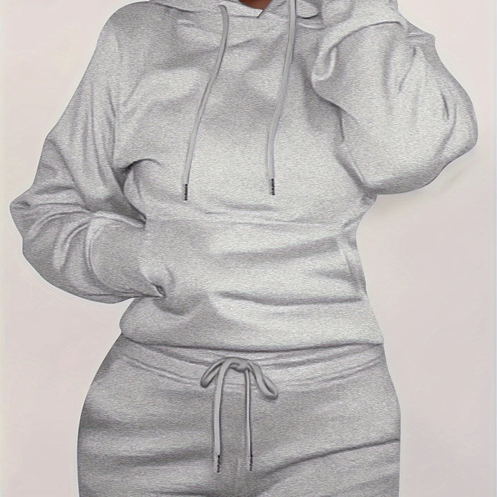 Ladies comfortable Hoodie with kangaroo pocket and elastic waist Lune London