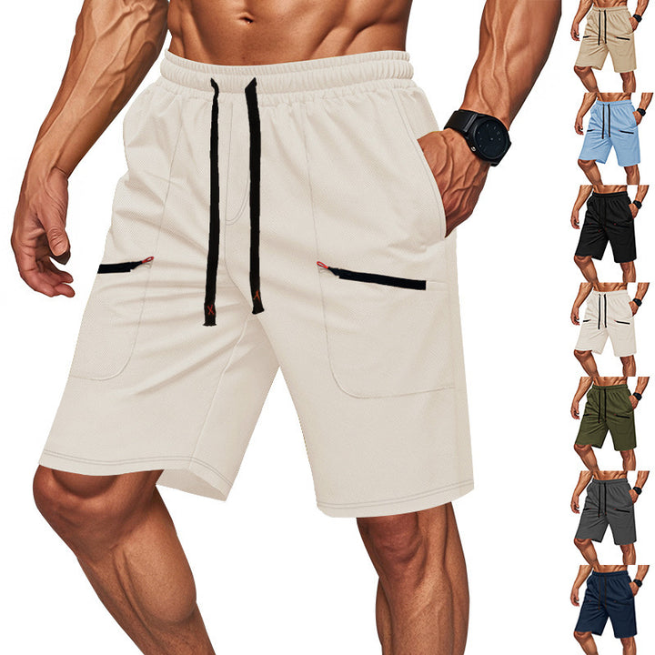 Men's leisure pants with multifunctional pockets and elastic waistband Lune London