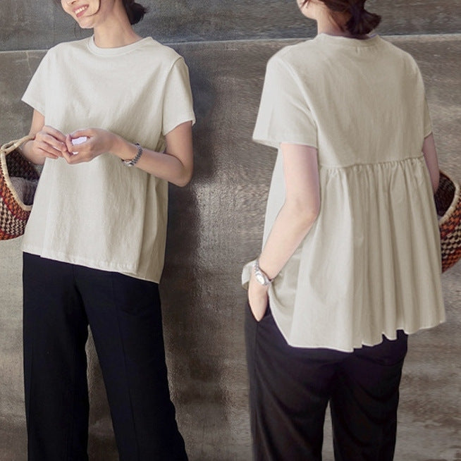 Chic and stylish women's leisure peplum t-shirt