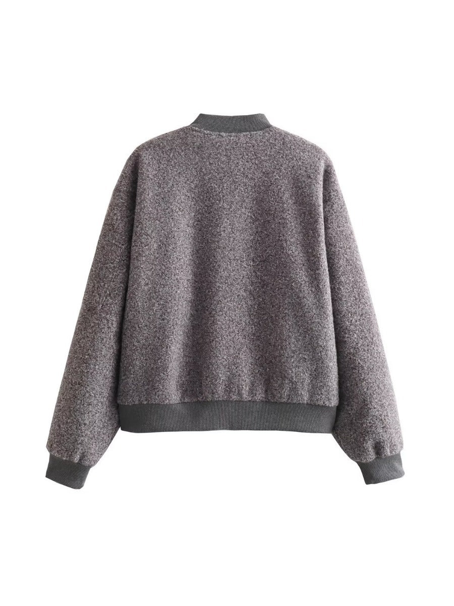 Stylish bomber jacket for women made of high-quality material with elastic cuffs Lune London