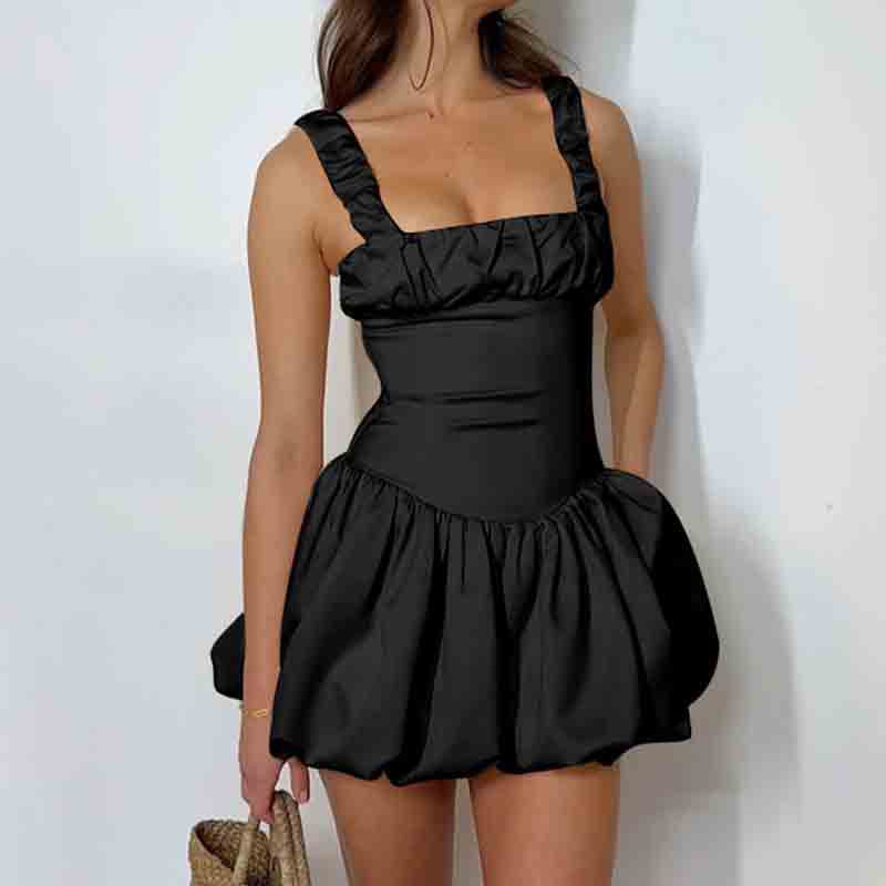 Ladies Playful Mini Dress with Voluminous Ruffle Lune London