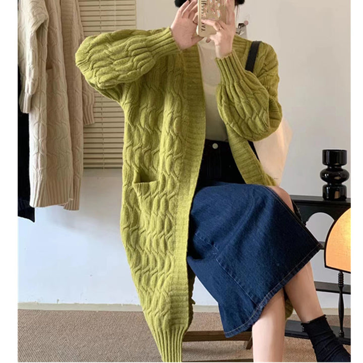 Cardigan épais pour femmes avec poches et col en V Chic & Stil