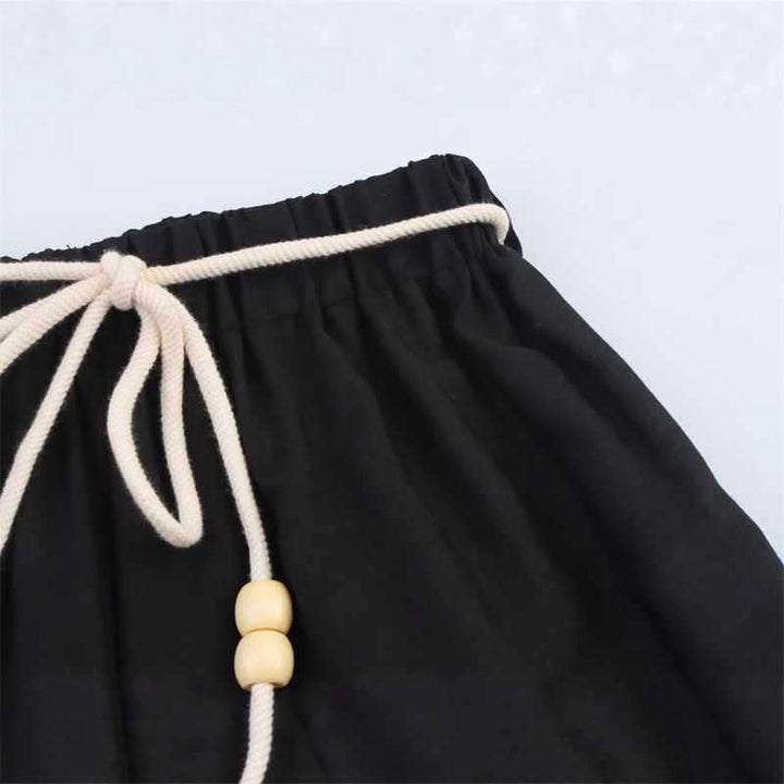 Women's wide, embroidered beach pants with elastic waistband Lune London