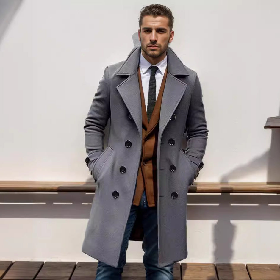 Men's Double-Breasted Wool Coat Lune London