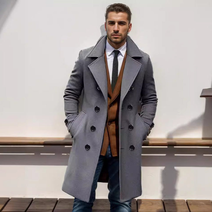 Men's Double-Breasted Wool Coat Lune London