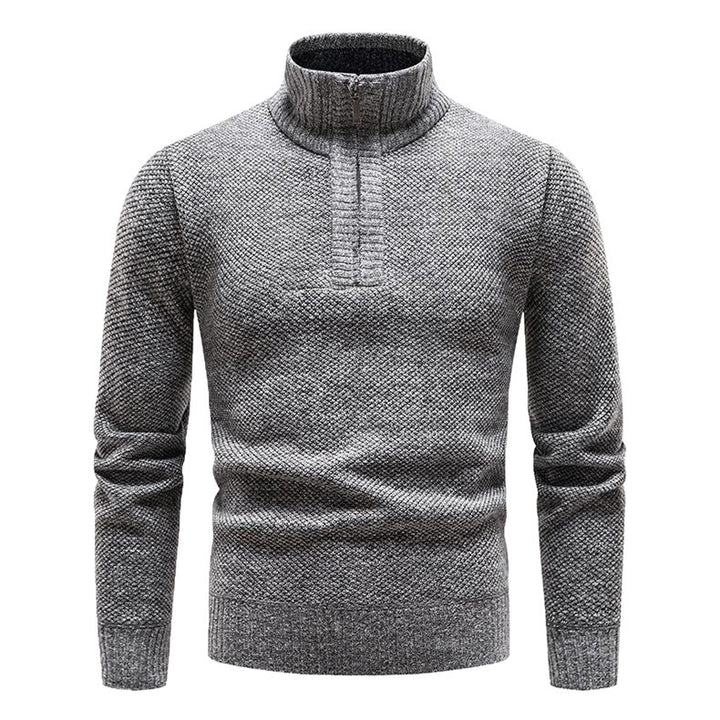 Men's sweater with half-zip and structured design Lune London