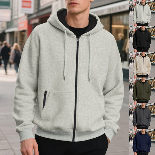 Men's Zip-Up Hoodie with Pockets Lune London