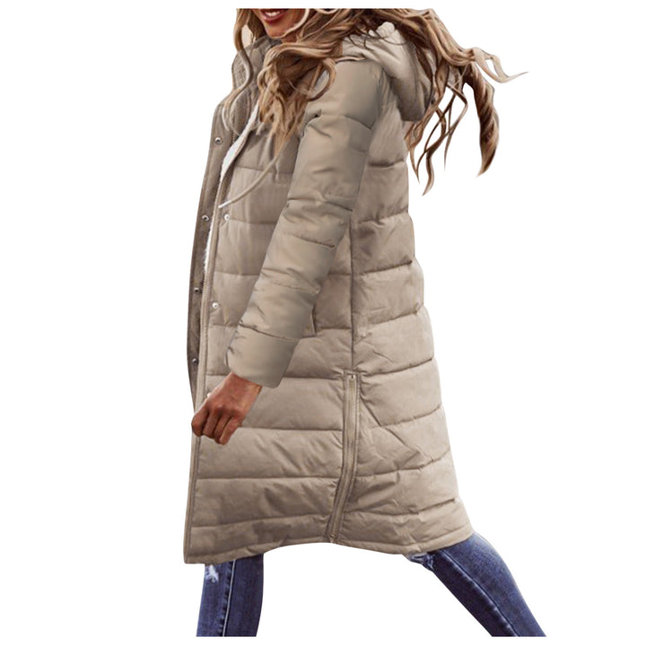 Ladies Long Long Down Jacket with High Collar and Practical Chic Pockets