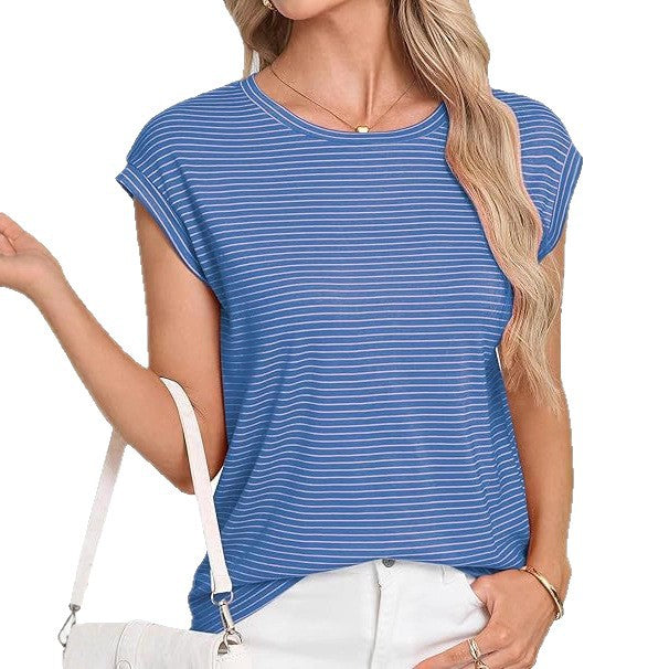 Casual striped women's top with drop shoulders Lune London
