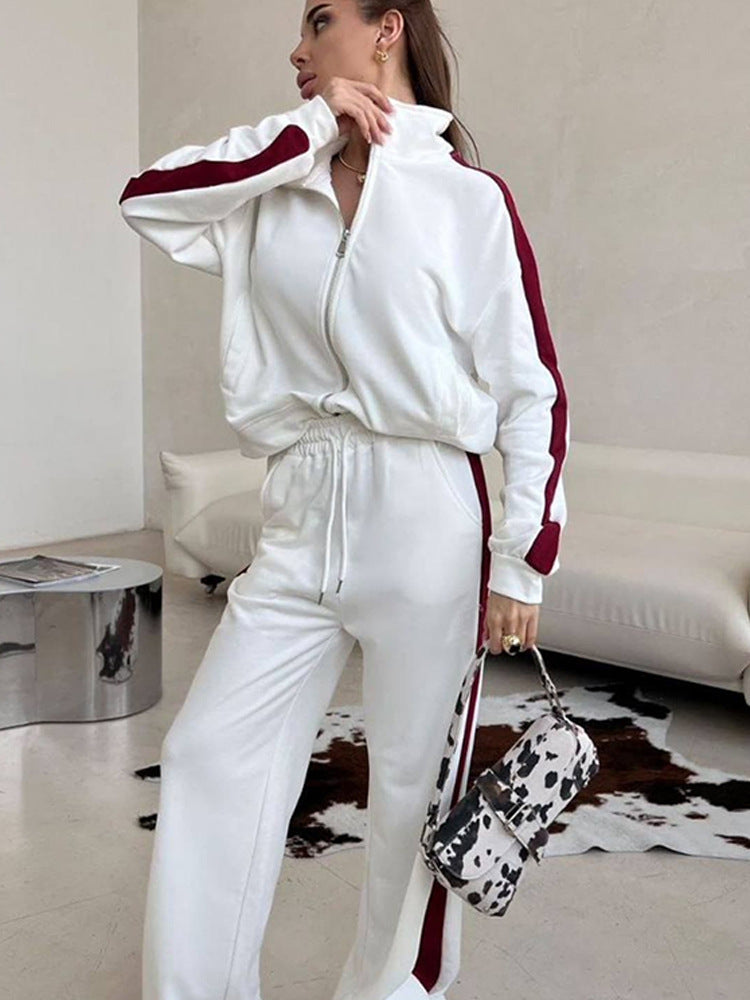 Women Sport Fleece Jogging Set with Practical Pockets and Full Zip Lune London