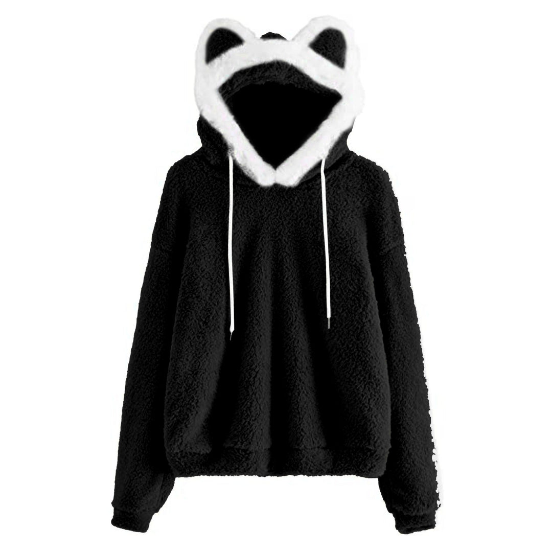 Ladies Cozy Hoodie with Cat Face Lune London