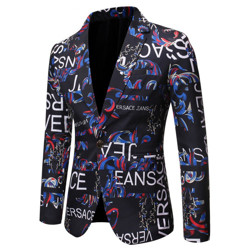 Designer blazer for men with creative inscription Lune London