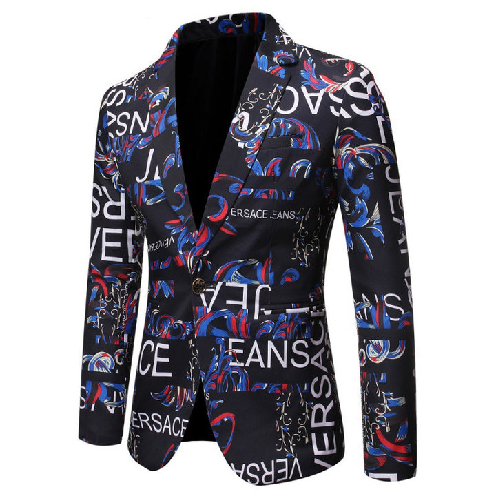 Designer blazer for men with creative inscription Lune London