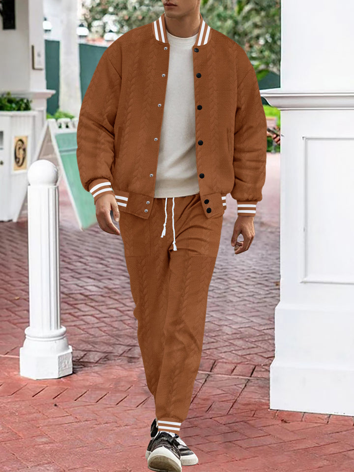 Casual knitted college jacket for men with a modern design and comfortable details Lune London