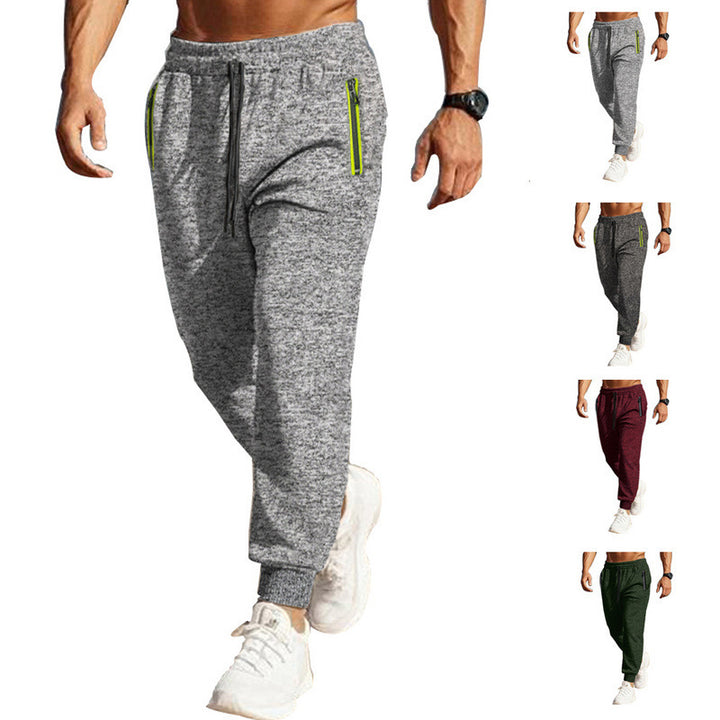 Sporty men's joggers with practical zipper and elastic waistband Lune London