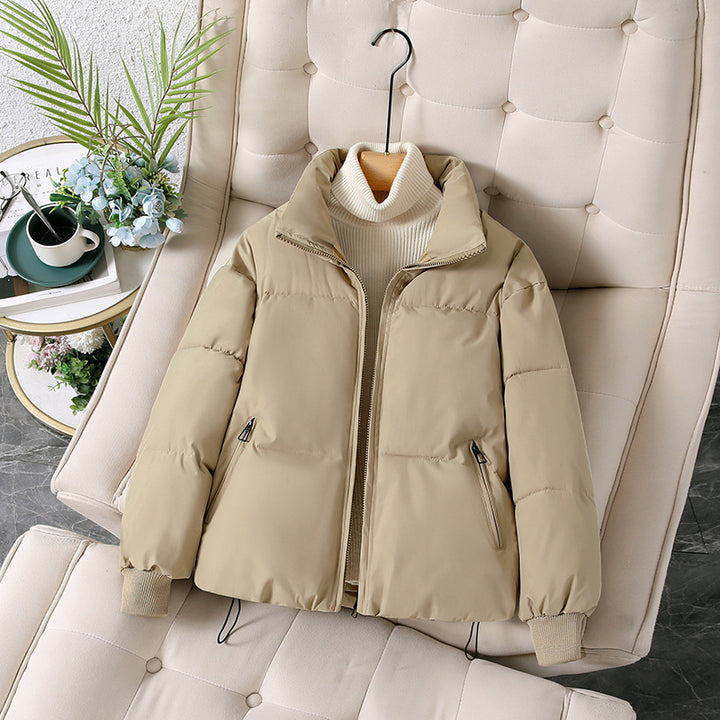 Women's fashion and insulated down jacket with high collar and deep pockets Lune London