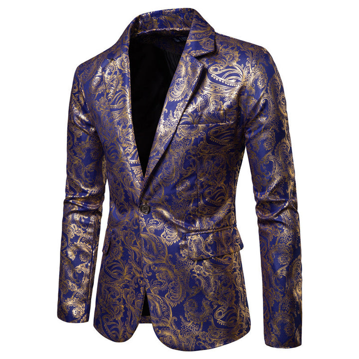 Exclusive men's sequin blazer with gold embellishments and a modern cut Lune London