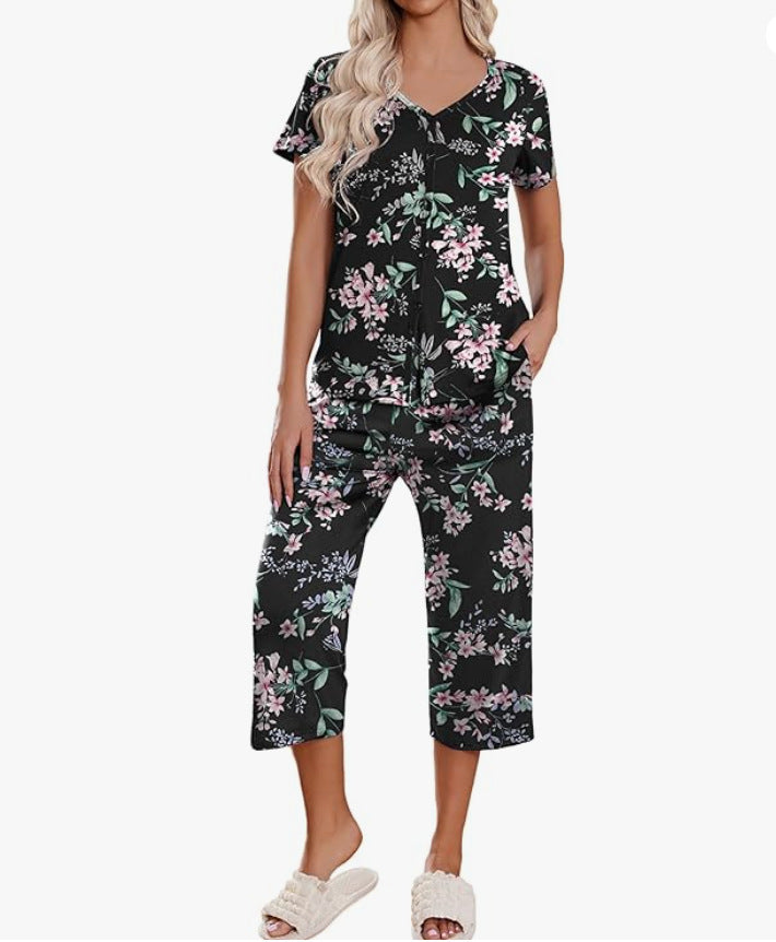 Women's pajamas set with short sleeves and comfortable pants Lune London