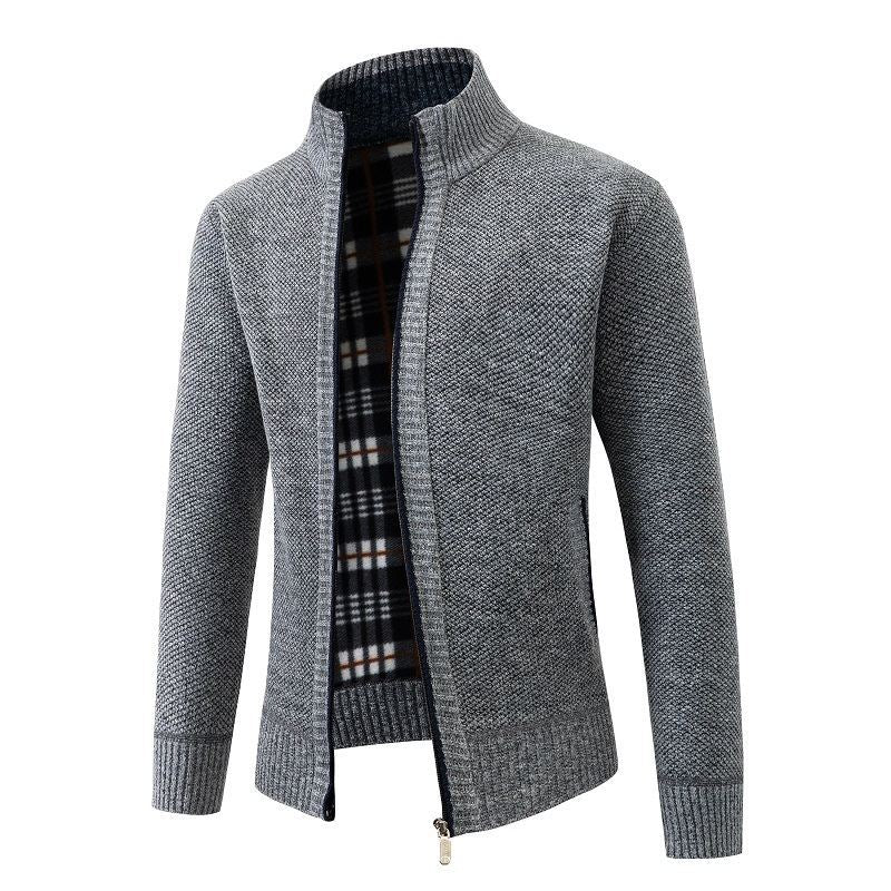 Men's fashion knitted jacket with high collar and great comfort Lune London