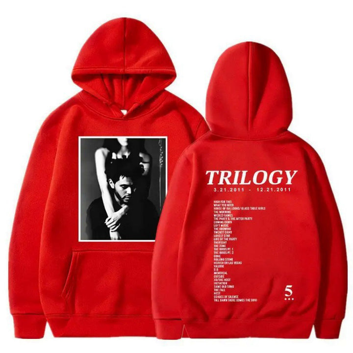 Women's hoodie with artistic photo print and unique lettering Lune London