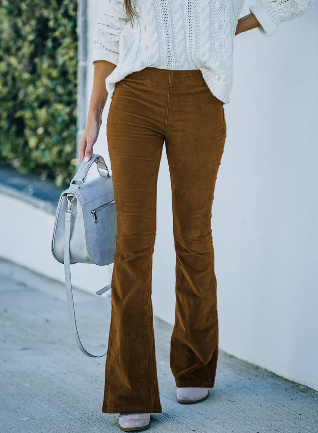 Wide women's corduroy pants in soft fabric and high waist Lune London