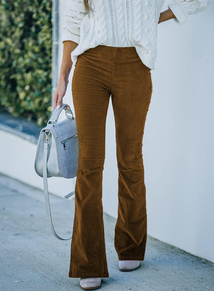 Wide women's corduroy pants in soft fabric and high waist Lune London